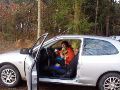 Op 30-11-2008 een droog onderkomen in de auto gezocht voor de picknick.