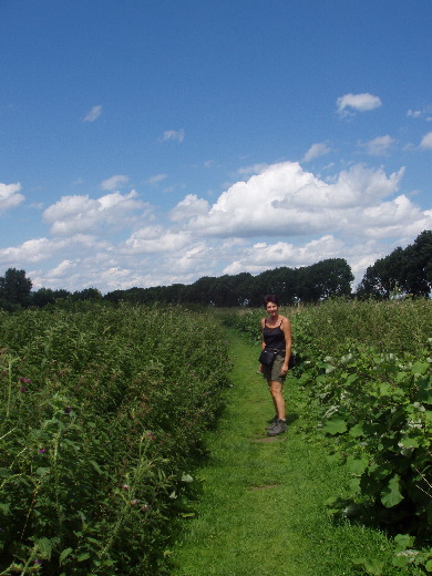 Hier konden wij de distels en brandnetels nog gemakkelijk ontwijken.