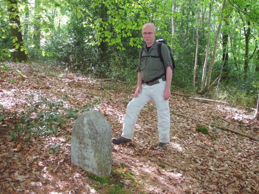 Een oude Bourgondische grenssteen.