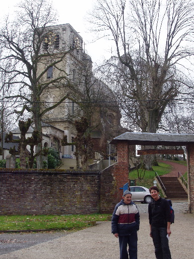 Bert en onze gids voor de Basiliek van Scherpenheuvel.