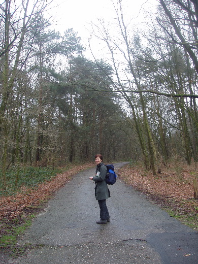 Het bos in op zoek naar de GR 564.