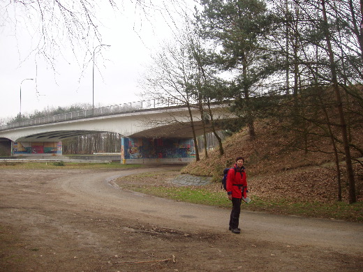 De brug die bestegen moet worden over het kanaal Bocholt-Herentals.