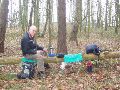 De lunch op laatste geschikte boomstonk.