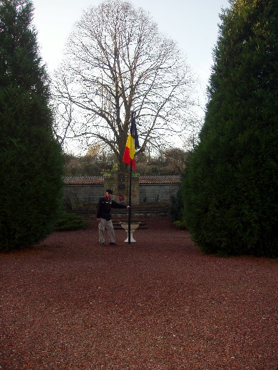 Monument voor de gevallenen in november 1940.