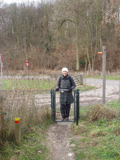 Overgang Krijtlandpad naar de GR 128.