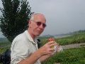 Een vroege lunch druipend van de olijfolie.