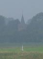 GP 121n vlak buiten Vissersweert. De kerk van Heppeneert in de achtergrond.