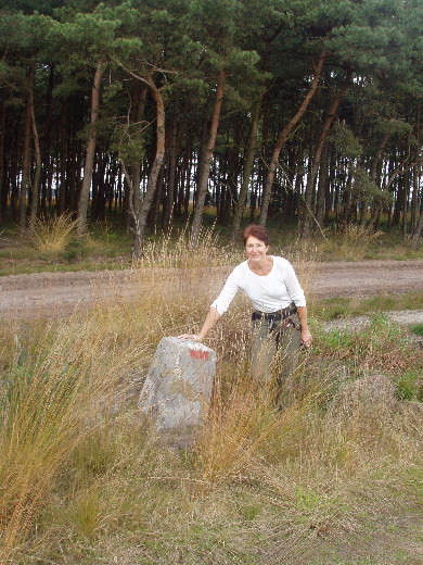 Hulpsteen 193A staat langs dit pad. De 193B en 193C zijn inmiddels ondergespit.