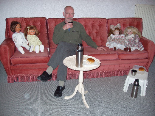 Bert is echt de enige ter wereld die mij zo gek had kunnen krijgen om voor deze foto te poseren.