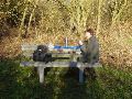 Achterom het bos ingelopen alwaar wij weer aan een picknick toe waren.