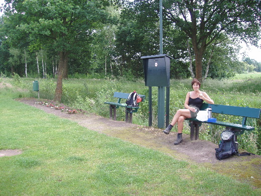Bij een modelvliegveld onze lunch genuttigd.