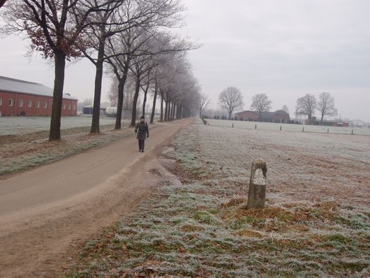 Bij 550 houdt de weg op.
