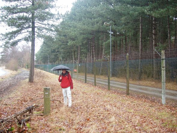 466 langs een afgezet stuk Reichswald.